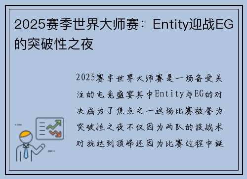 2025赛季世界大师赛：Entity迎战EG的突破性之夜